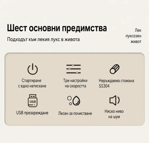 Безжичен миксер с USB-C зареждане