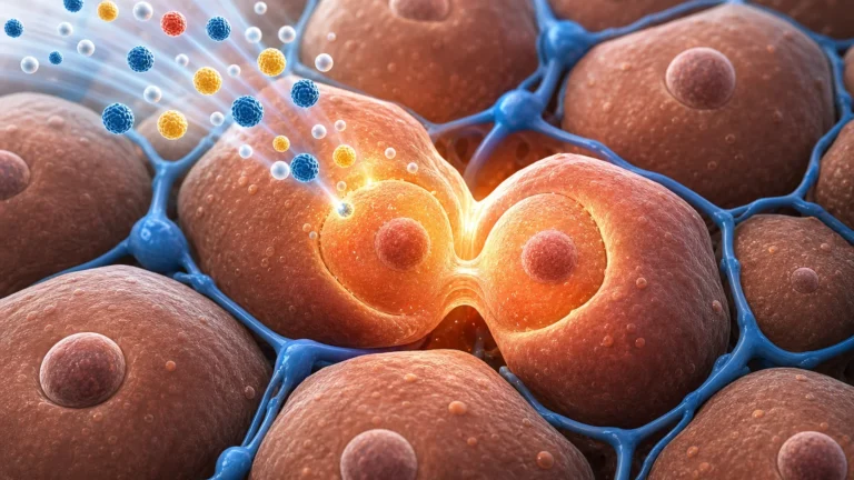Liver cells dividing during regeneration