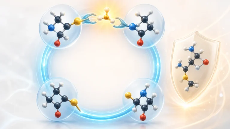 The methylation cycle shown as a glowing ring of molecules passing a methyl group