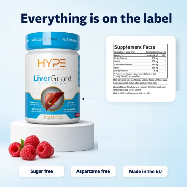 LiverGuard label with the supplement facts and active ingredient doses