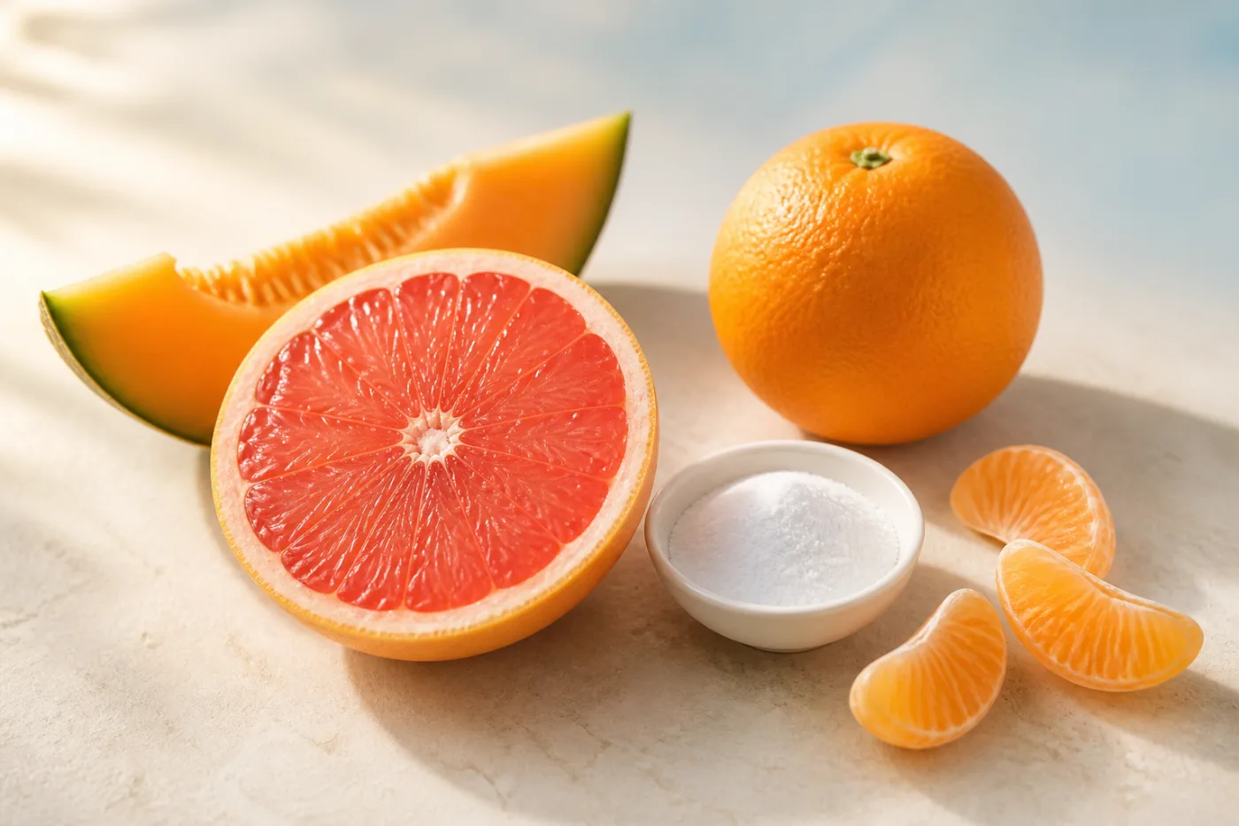 Inositol — grapefruit, cantaloupe and oranges